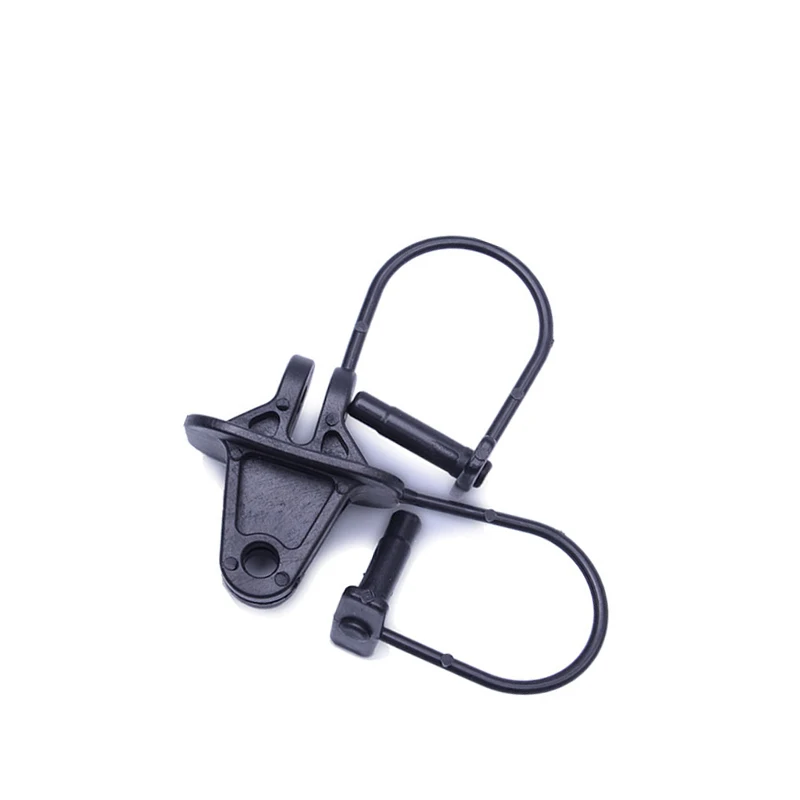 Black color customized fence pinlock insulators for electric fence energizer poly wire cable steel post