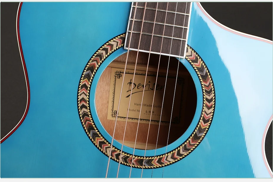 Deviser New Model Color Mahogany Cutaway Back 40 Inch Acoustic Guitar