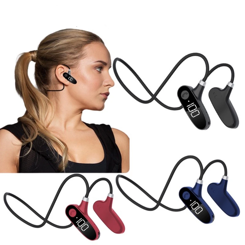 H18 Scalable Neck Hanging Earphones BT5.2 Wireless Connection Waterproof Headphones with Digital Display