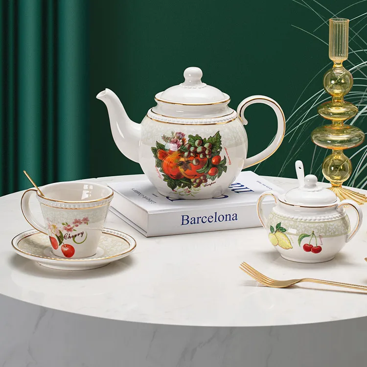 Turkish custom exquisite printed coffee tea milk cups and saucers retro classic ceramic latte cup set