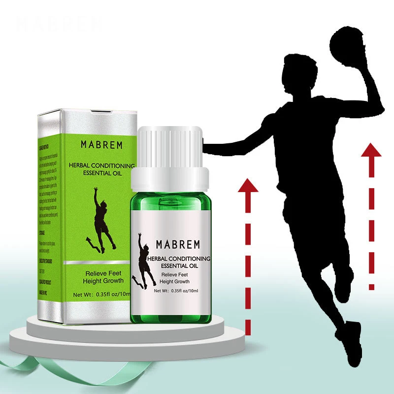 Custom Logo Height Increasing Essential Oil Safe and Healthy High Soothing Feet Boosting Massage Growth Oil for Woman Men