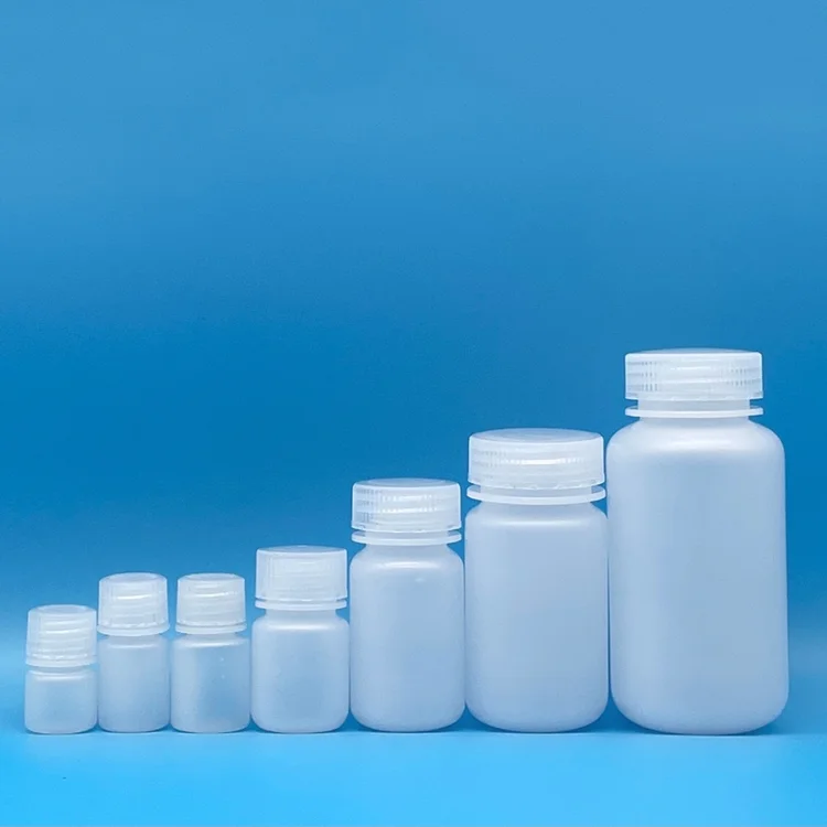 5ML-250ML plastic screw lid chemical reagent subpackage translucent wide mouth bottle Liquid bottle High temperature resistance