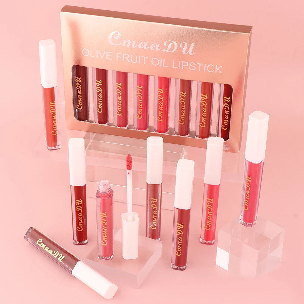 8 Colors Lipgloss Set Olive Moisturizing Liquid Lipstick Long-lasting Cosmetics Private Label