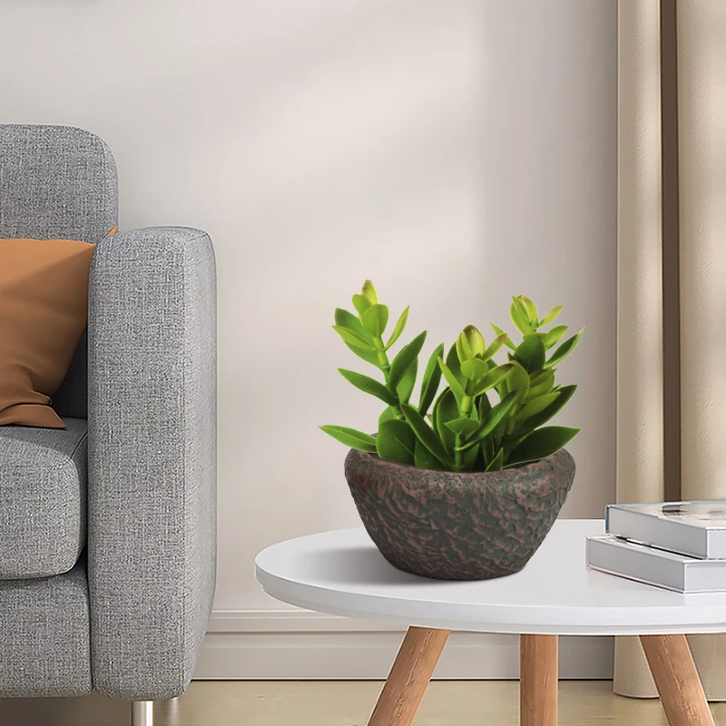 Greenship handmade noble and elegant artificial flower potted plastic pots for plants