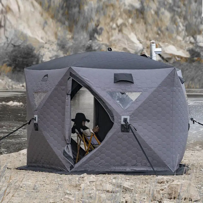 Factory Outdoor 210D Oxford Automatic Pop Up sauna tent Ice Fishing Camping steam House Portable Sauna Tent with heat stove