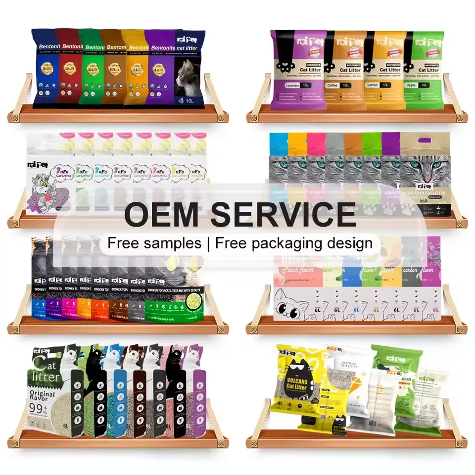 Hot Sale OEM Factory Lavender Cat Sand Eco-Friendly Clumping Arena Para Gatos Clean Bulk Flushable Tofu Cat Litter