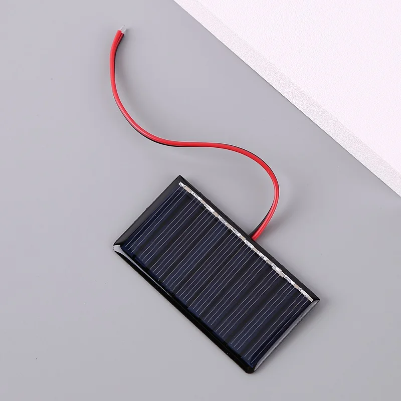 BUHESHUI 0.3W 5V  60MA Mini Solar Cell Panel With Cale/Wire DIY Solar Charger For 3.7V Battery Light Toy68*36MM