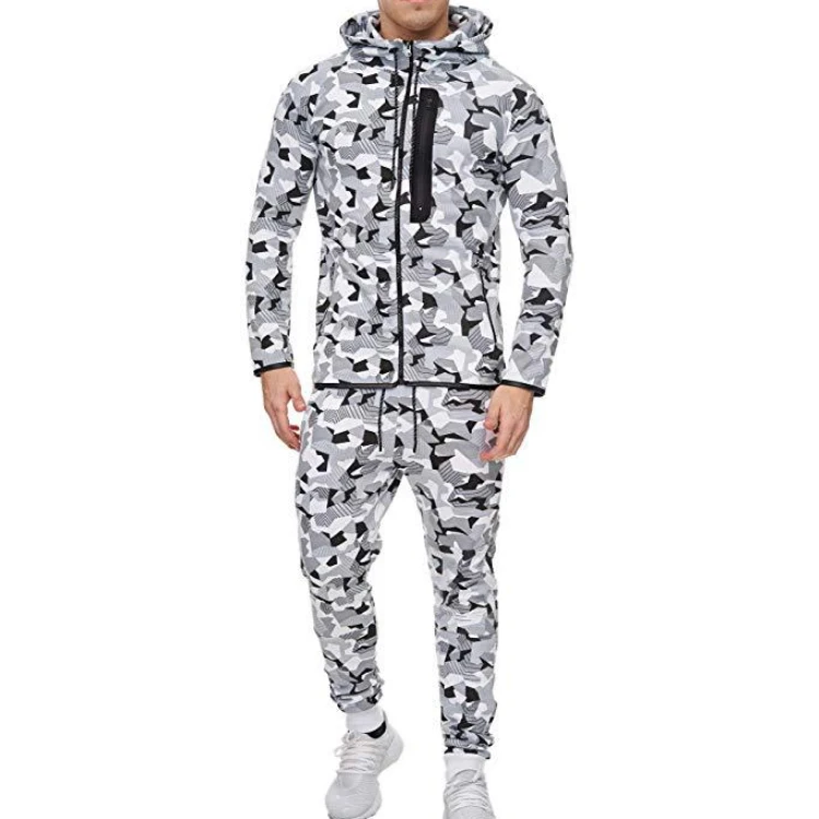 Мужские тренировочные брюки с капюшоном и 3D-принтом, камуфляжная спортивная одежда в стиле хип-хоп с длинным рукавом, новинка 2019