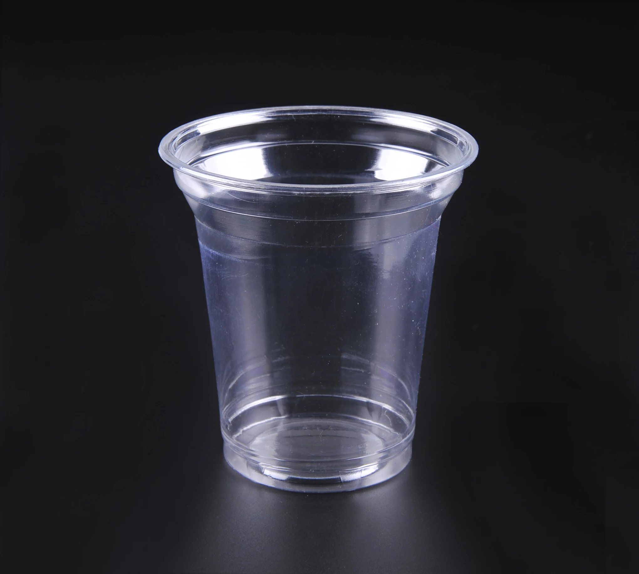 
disposable glasses with lid/platic cup 7oz 200ml pet disposable glass/disposable plastic glass cup coffee 