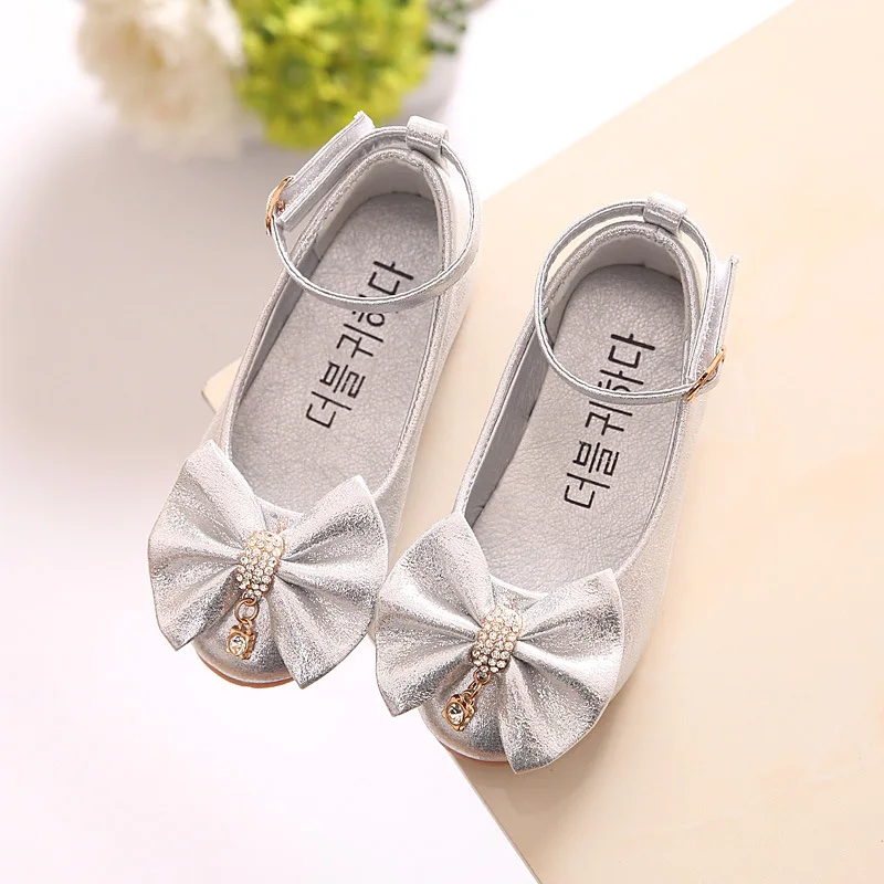 or11004h New Style Spring Summer Bowknot Baby Girl Shoes Leather Kids Shoes Flat Kids Footwear Children