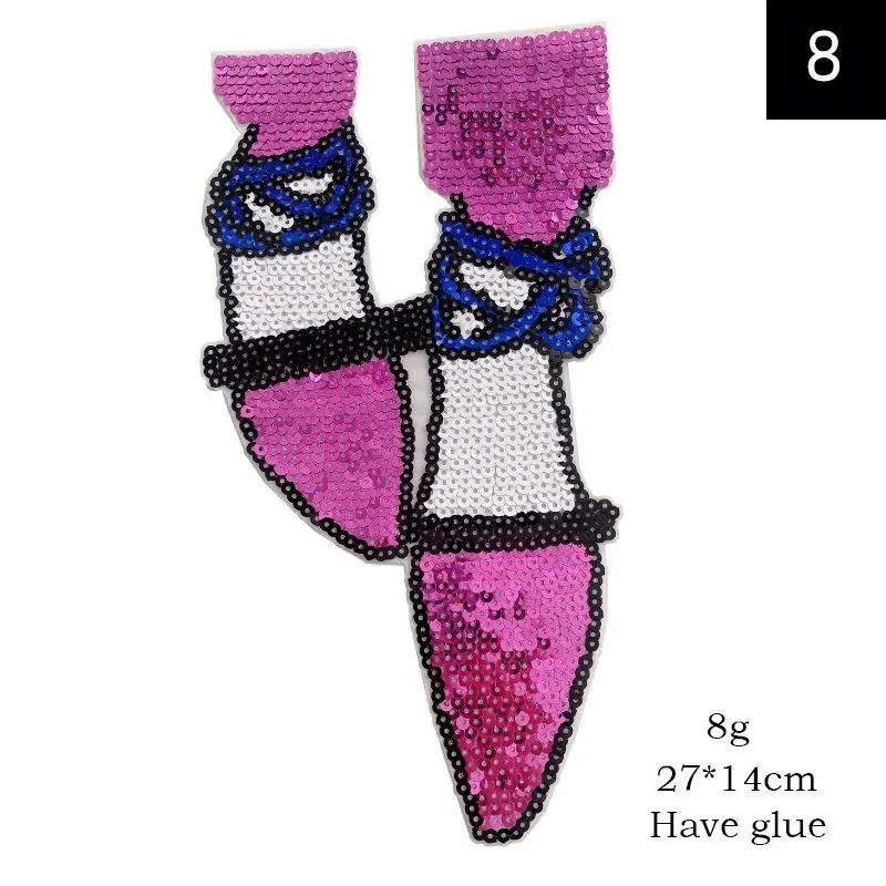 Hot sale High heels shoes CC Tassel slipper sneaker boots owl cat  Patch Decoration Applique for clothing