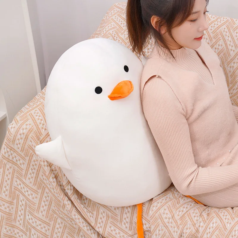 Giant 35-70cm Fluffy Duck Plush Toys Sleep Pillow Cute Animal Stuffed Swan Goose Dolls Floor Mat