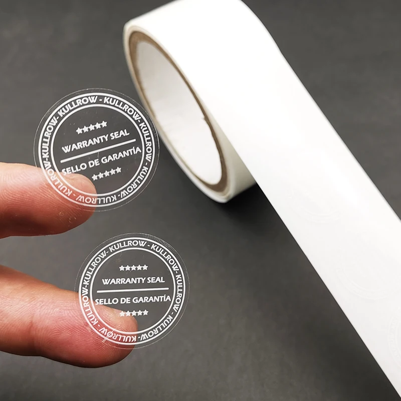waterproof self adhesive rectangle pvc clear label 1cm round custom logo suffocation warning circle transparent sticker sheet
