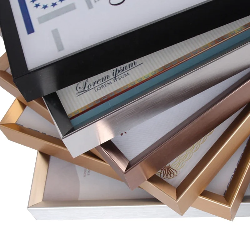 
wholesale bulk customized high quality aluminum alloy diploma certificate picture frame size A1 A2 a3 a4 