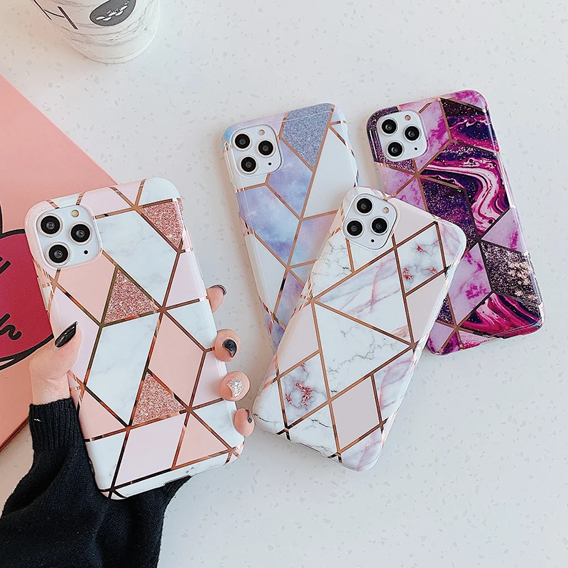 
For iphone 11 pro max case Fashion IMD TPU Electroplated Shockproof luxury phone case 