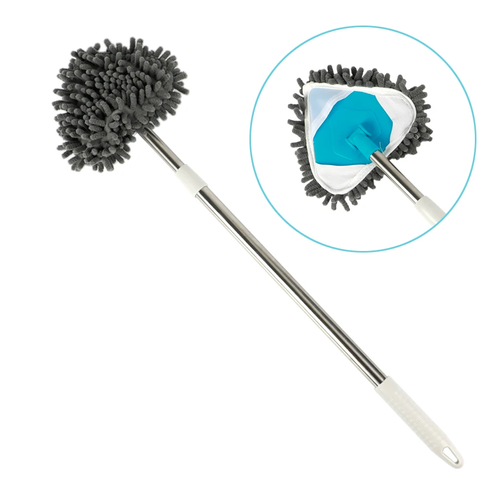 Kitchen Wall Flat Mop Windows Telescopic Wiper Washing Glass Ceiling Car wash Cleaning  Chenille Triangle Mop