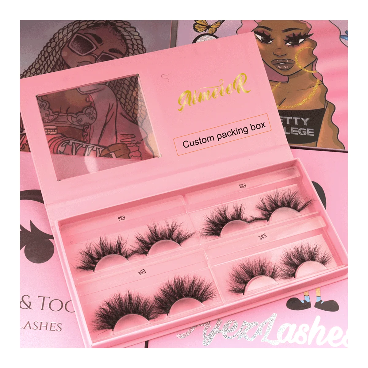 
Wholesale 3D Mink Lash Strips With Custom Packaging Cruelty Free Mink Lashes Wholesale Mink Eyelashes 