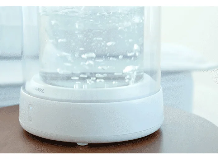 Electric Warm Mist Humidifier Visible Glass Tank Disinfection Function Hu Mist Output PP Unique 24 Touch Panel Free Spare Parts