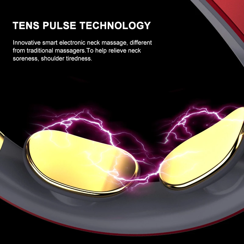 LUYAO Portable Cordless Office Electric EMS Cervical Neck Massager