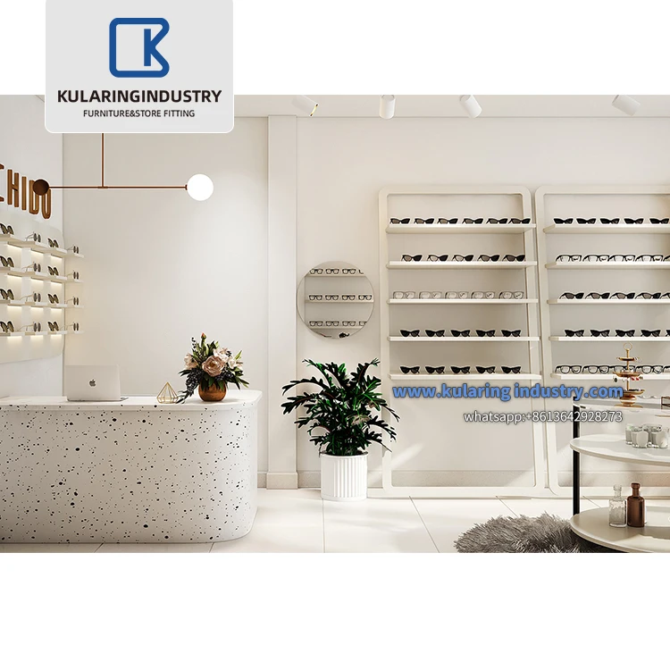 Commercial Retail Optical Eyewear Store Display Cabinets Furniture 3D Max Showroom Optical Shop Interior Design