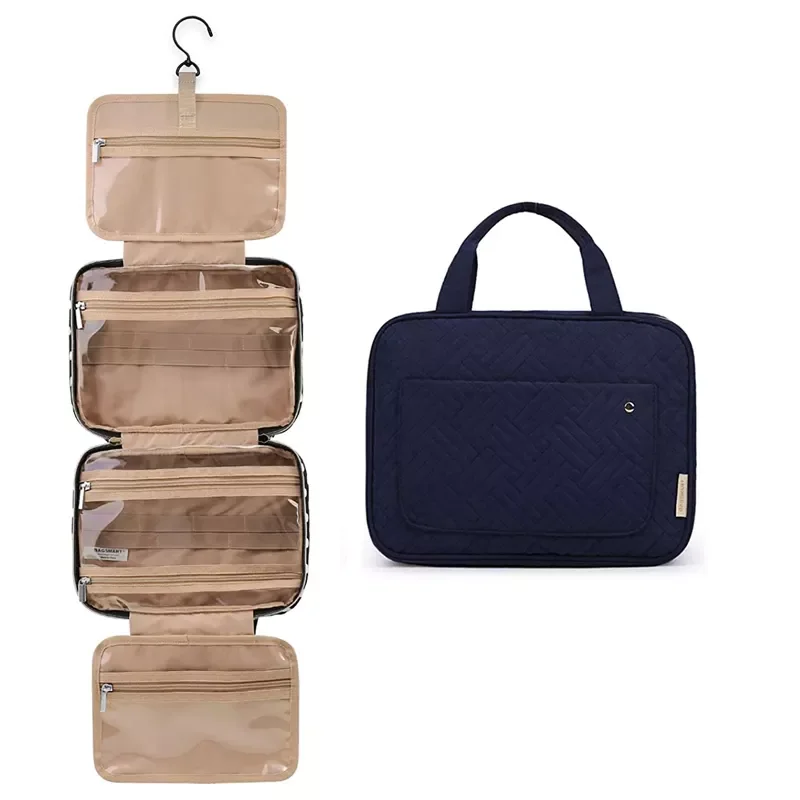 4 Sections Hanging Travel Toiletry Bag Organizer Large Makeup Cosmetic Case folding suit bag Beauty Cosmetic Case