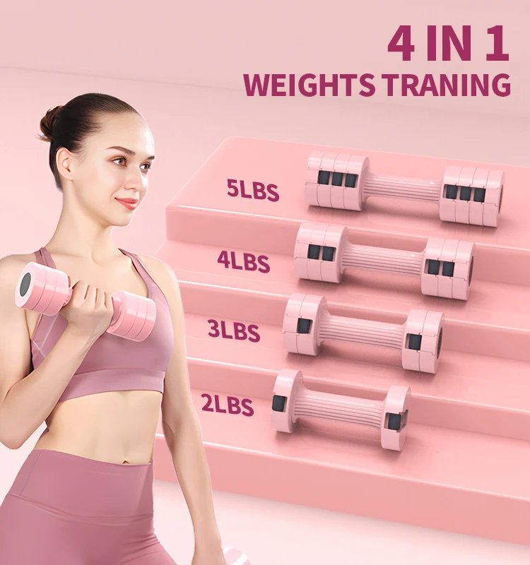 GORDON Buy Cheap weights gym equipment fitness small adjustable pink  Iron ABS dumbbell set for sale