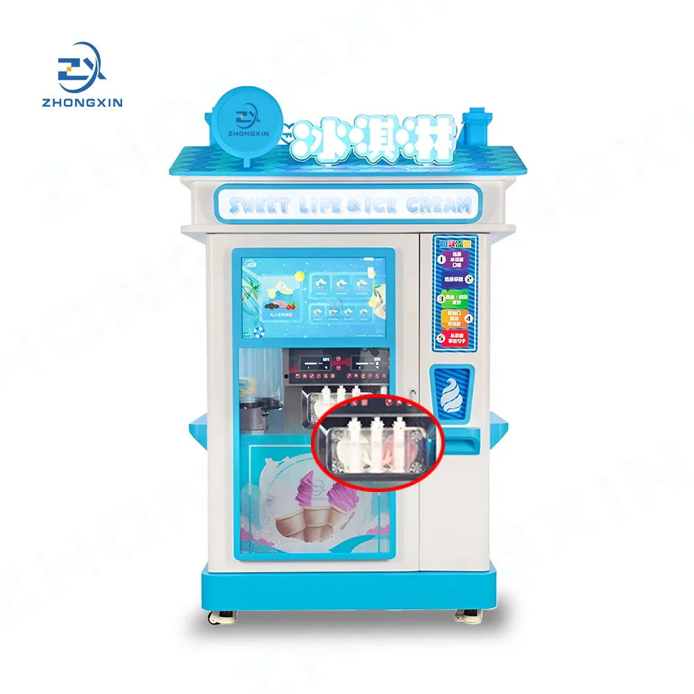 Chinese Factory Customizes Multi Languages Vending Machine For Ice Cream