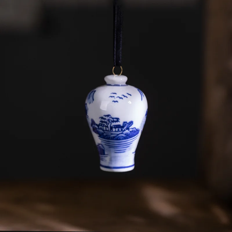 Home Decor Ceramic Flower Vase Antique Pottery Blue And White Porcelain Ginger Jar