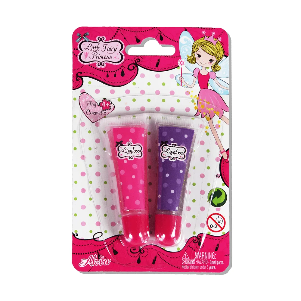 AKIACO Kids Cosmetic Set Toy Pink And Purple Liquid Kids cute Lip Gloss For Girls
