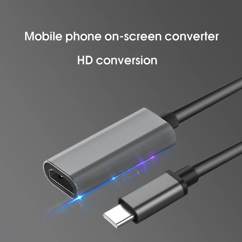 HDTV 1080P Type-c to HDMI Adapter Converter Cable Compatible for Computer/Desktop/Laptop