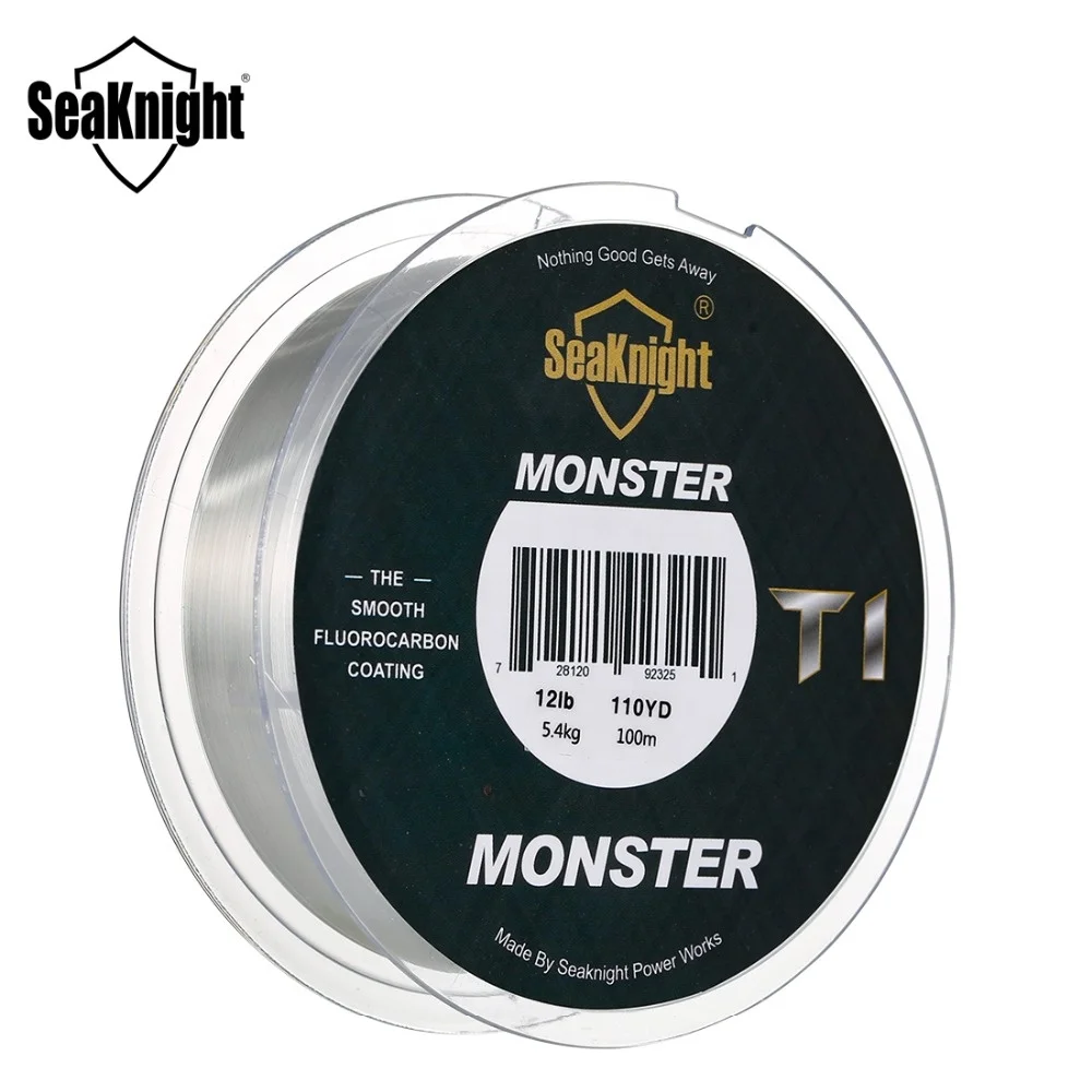  Новое поступление рыболовная леска SeaKnight MONSTER T1 100 м мононитевая погружная с фторуглеродным покрытием