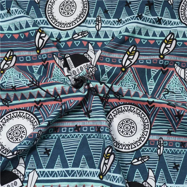 Custom Digital Printing  cotton lycra fabric by the yard 95 cotton 5 lycra fabric  for baby cloth 260-280gsm