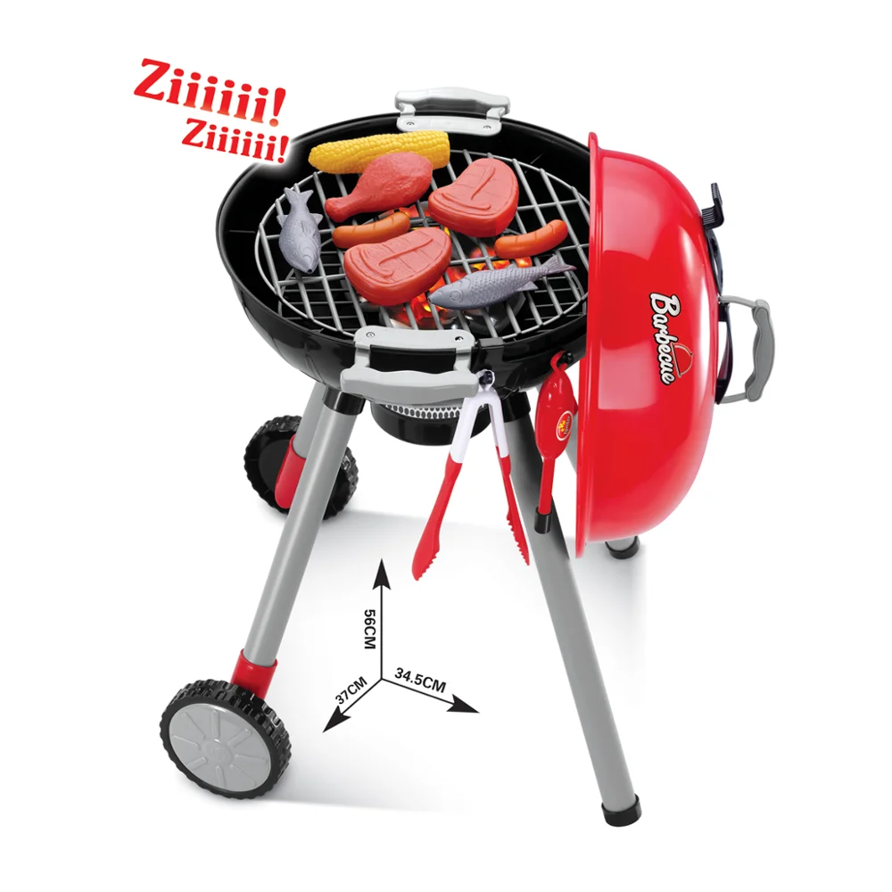 wholesale intelligent pretend play cooking sets (BBQ set) with light & voice for kids fun play set with cooking food