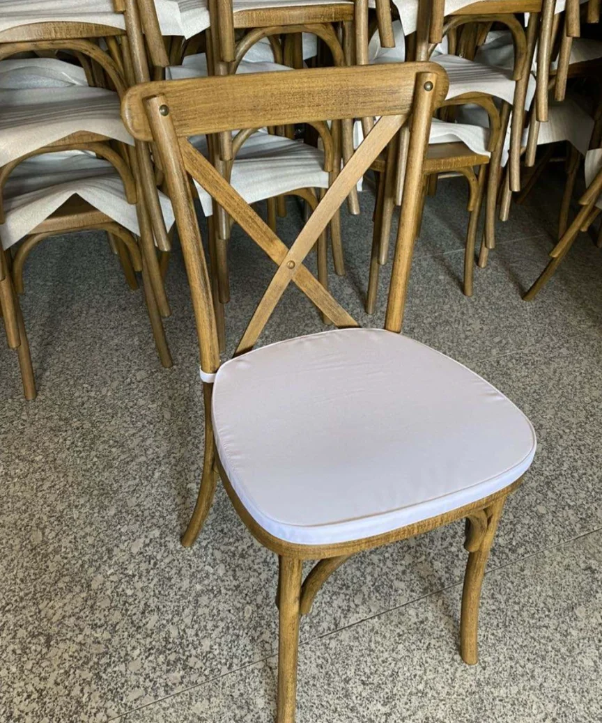 Wholesale Wooden Event Cross Back Dining Chairs for Rental Company Catering