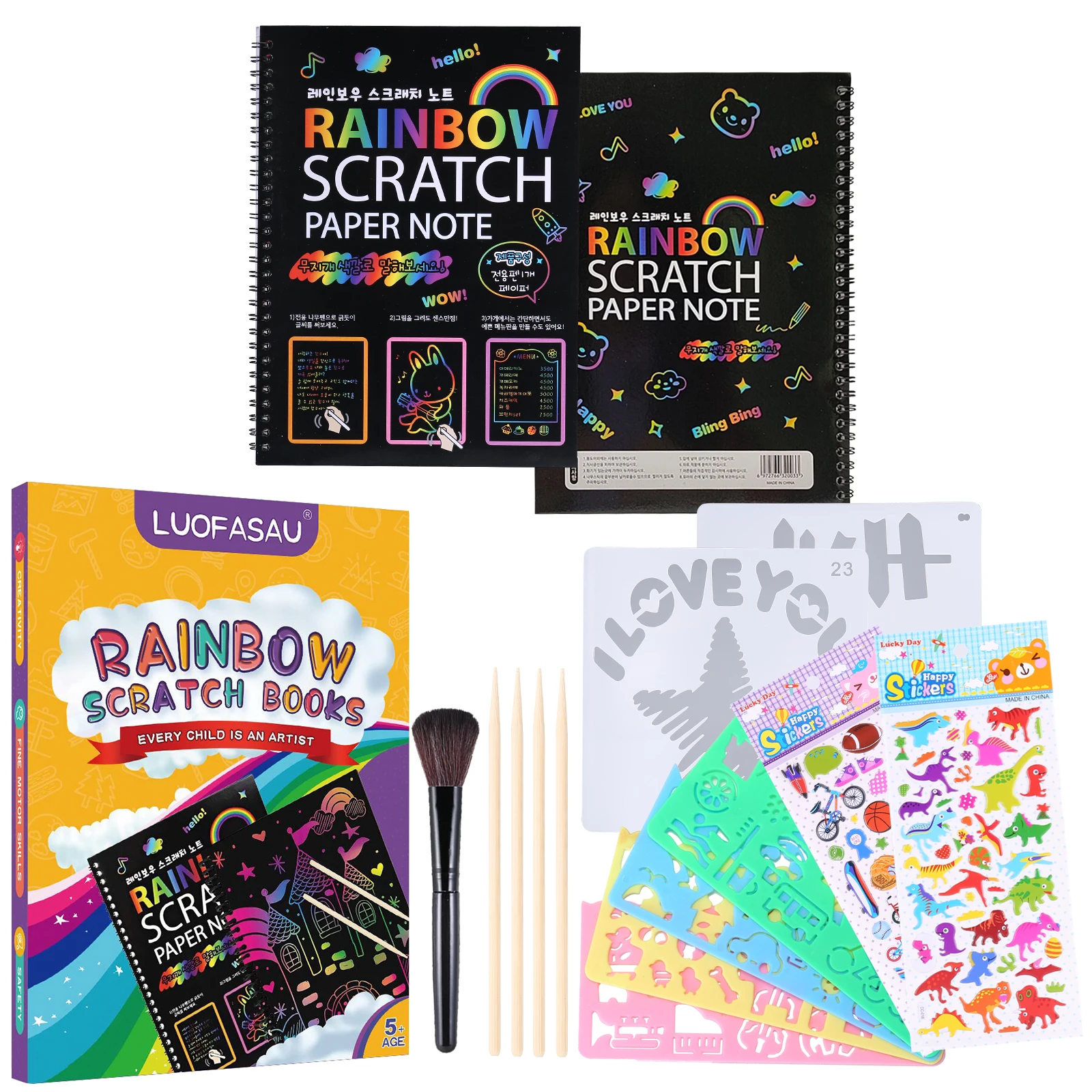 Christmas Gift Magic Scratch Off Craft Kit Kids Color Drawing Scratch Paper for Children