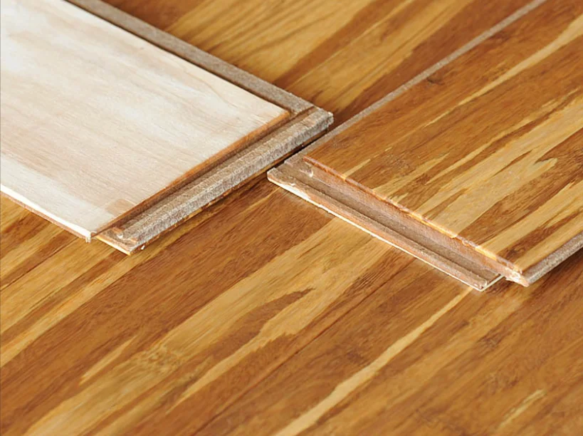 Elegant 14mm Thick Tiger Stripe Bamboo Flooring Compressed Home Decking with Glue Installation Waterproof and Charcoal Finish