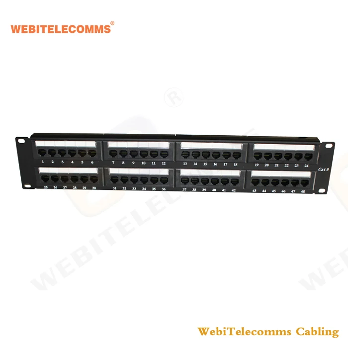 19inch 2U UTP 48 Ports CAT6 Patch Panel