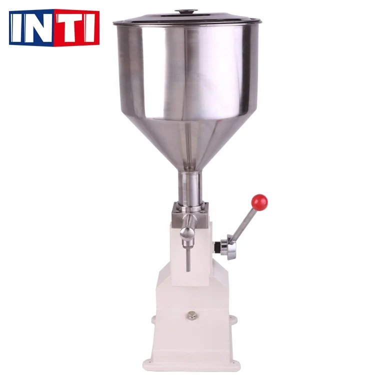 A03 5~ 50ml Manual Stainless Paste Dispensing Liquid Cream Sauce Bottle Can Jar Filling Machine
