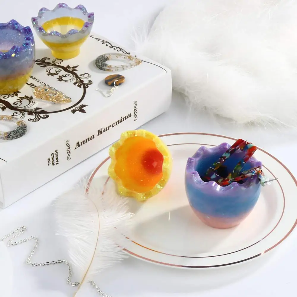 Resin Trinket Box Small Size Silicone Jewelry Molds, Epoxy Resin Molds for Jewelry Storage, Candlestick,Pen Holder