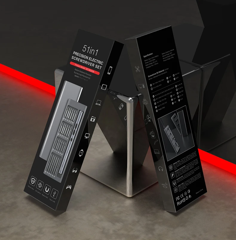 Kingsdun 51 In 1 High Quality Mini Electric Screwdriver Tool Set 3.7V Rechargeable Cordless Power Screwdriver