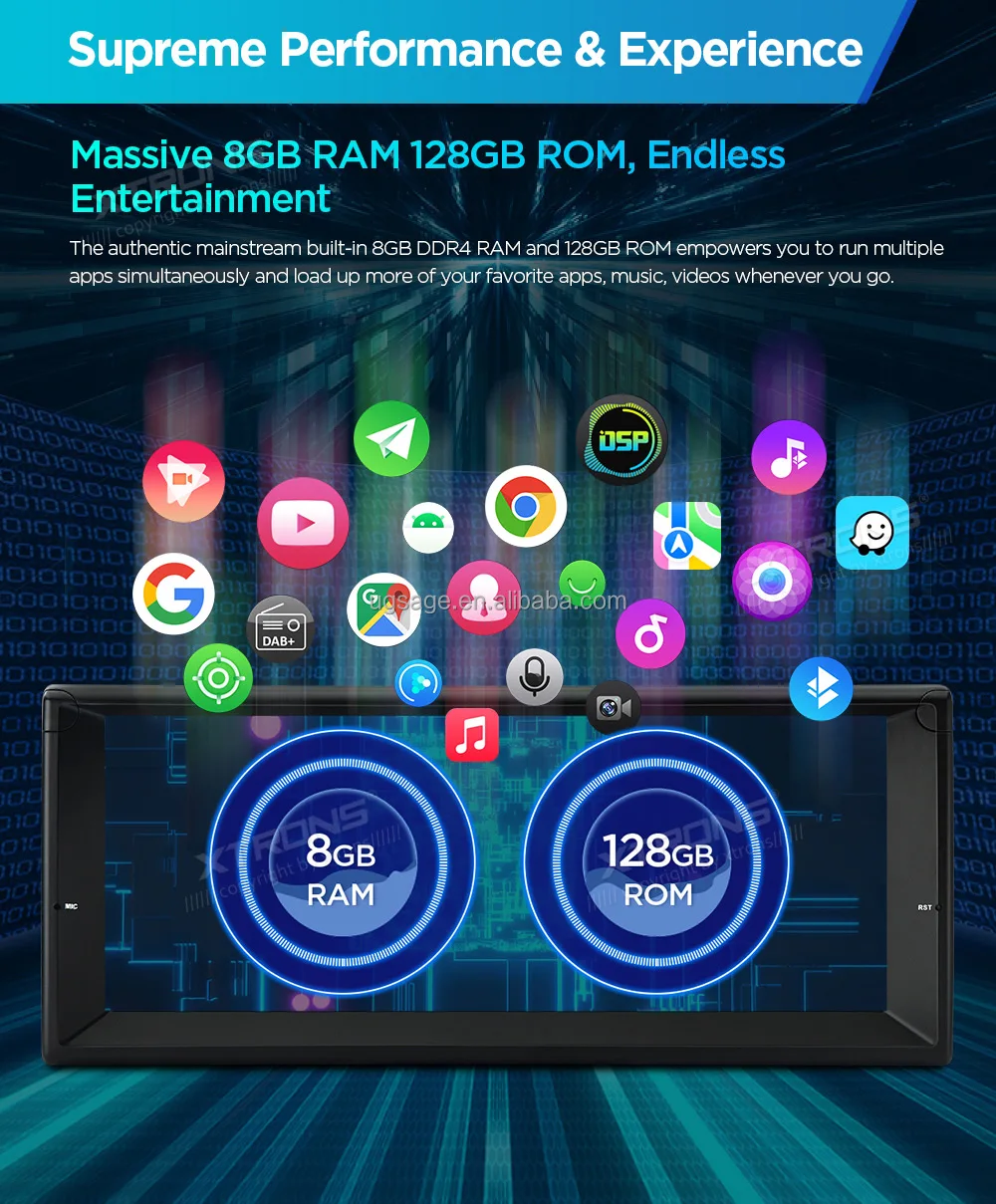 XTRONS 10.25" Android 12 Autoradio Carplay AA 4G LTE WIFI Car Stereo For BMW E39 E38 Radios Para Autos Con Pantalla 1 Din