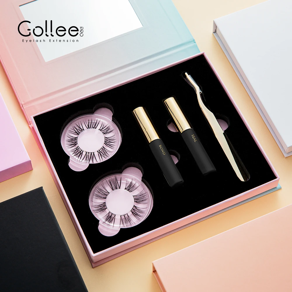 Gollee Factory Price Diy Lashes Segmented Kit Individual Cluster Diy Eyelash Extensions Kit