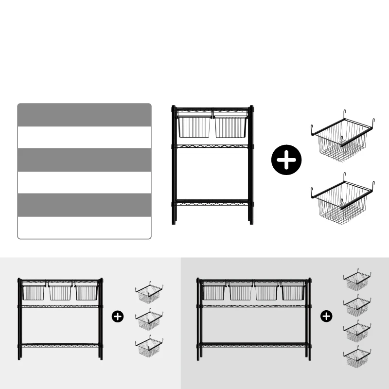 RTS   Chrome Metal Wire Hanging Basket L: 47CM Sliding Hook Type sStorage Baskets For  Anti-Rust Bathroom Towel Rack Shelf