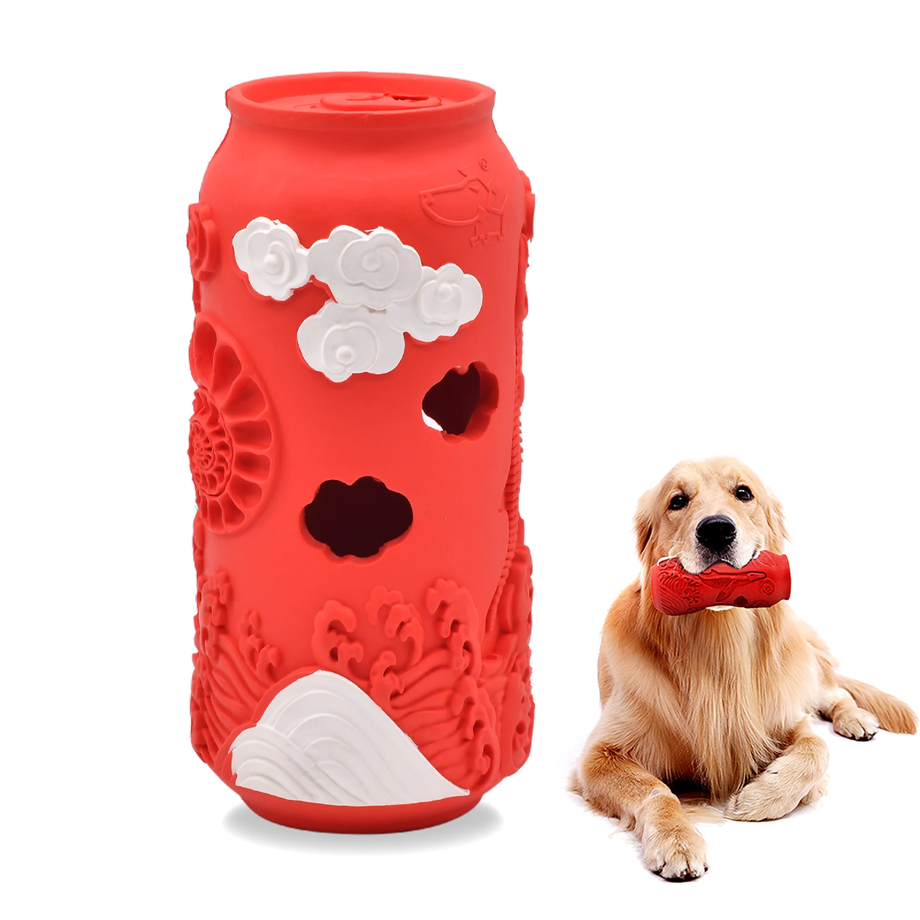 Rubber Dog Toys Safe Dog Teeth Clean Interactive Bite Resistant Chew Toys Coke Can Halloween Dog Toy