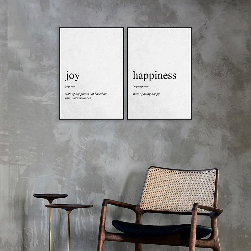 Motivational Golden Word Explanation Canvas Painting Posters Prints Nordic Wall Art for Home Decor Print By Numbers Still Life