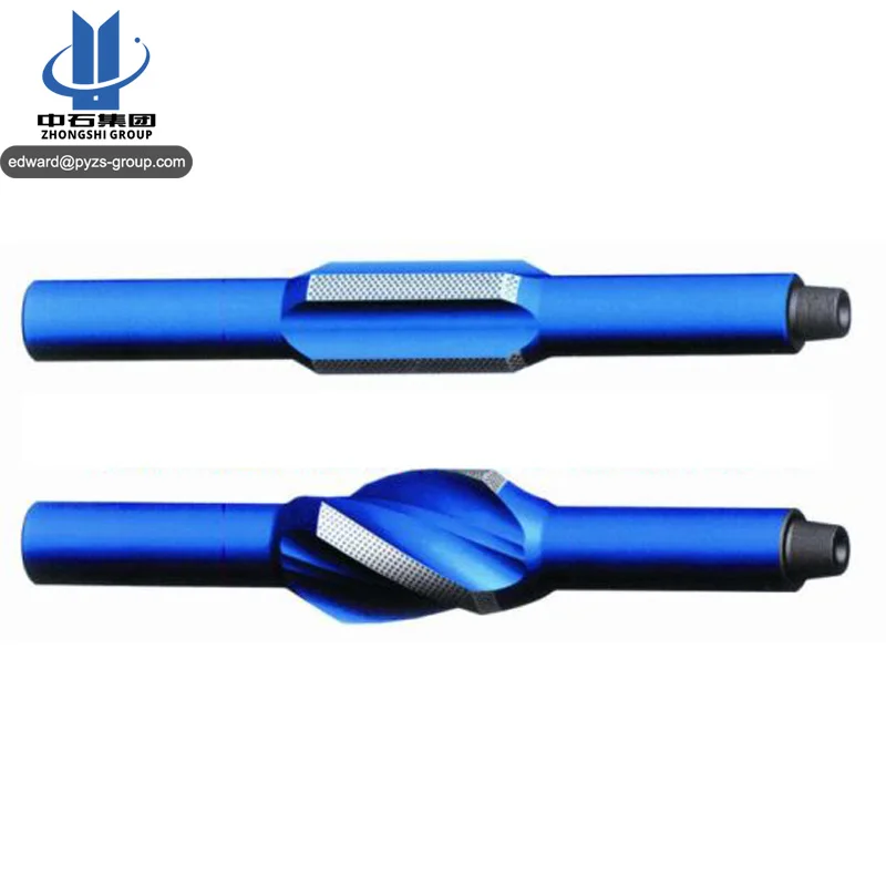 API non rotating integral spiral blade drilling string stabilizer
