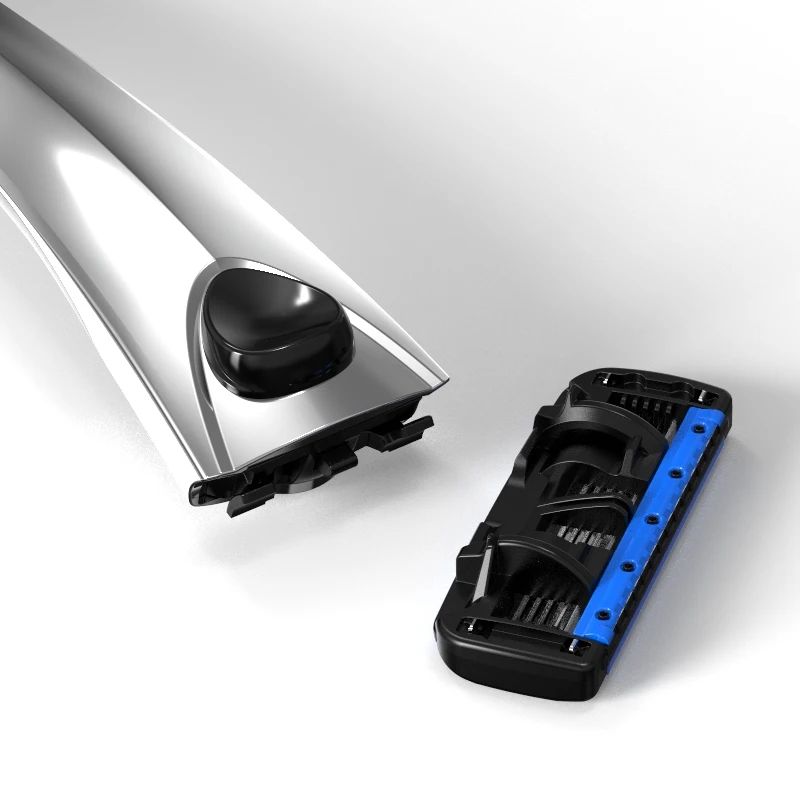 Adjustable Five Blade Metal Razor with Razor Blades Shaving Replaceable Head