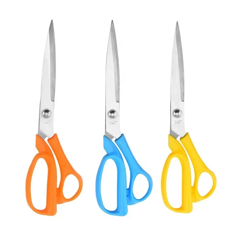 Top quality wholesales sewing scissors plastic tailoring scissors with cover