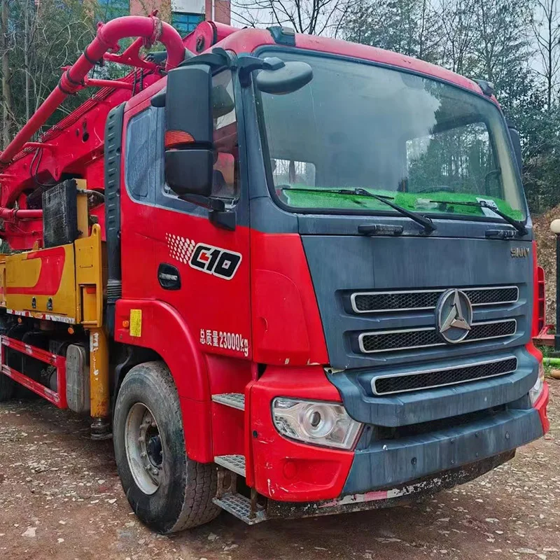 Second hand Concrete Placing Boom Beton Pumper Machine Used Truck Mounted Concrete Pump for Isuzu