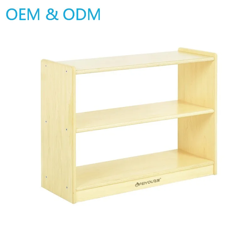 Feiyou Kindergarten Kids Wooden Toy Storage Cabinet Montessori Cabinet Storage Toy Shelf Storage Organizer Cabinets plastic tray